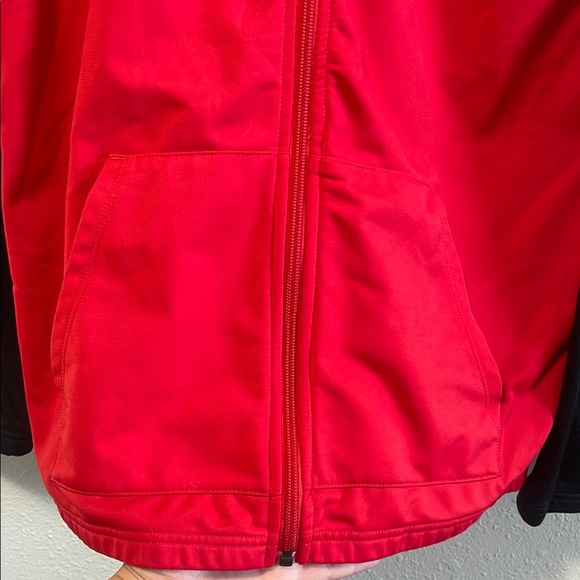 Nike Red and Black Track Jacket with Full-Length Zipper - Picture 5 of 6